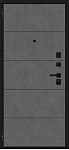 Дверь Браво Граффити-1 Инсайд/SBlack Букле черное/Slate Art DIS007409 фото