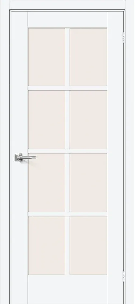 Фото Межкомнатная дверь Прима-11.1 White Silkwood BR5956